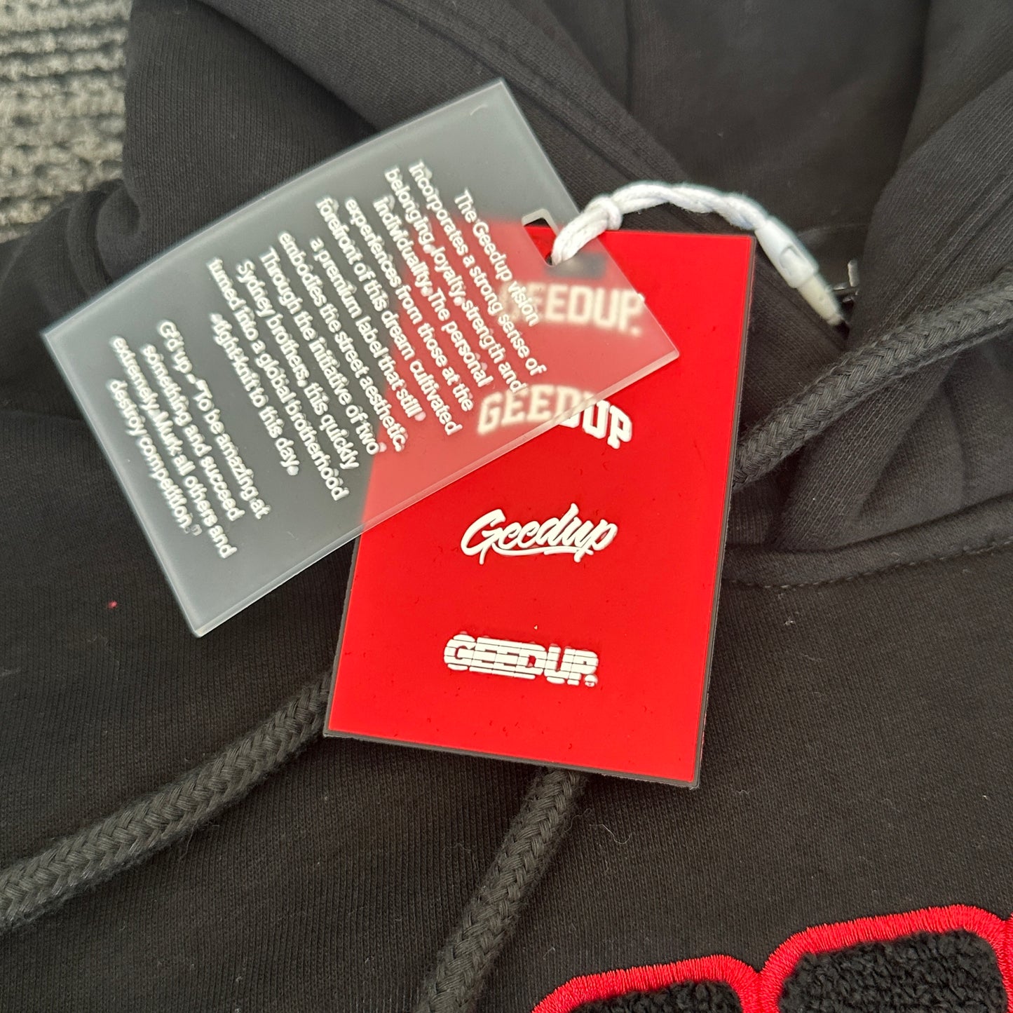 Geedup Play For Keeps Hoodie 'Black / Black Red' (2024)