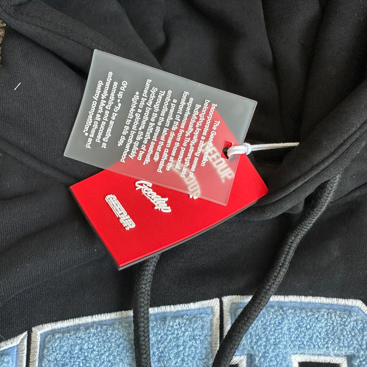 Geedup Team Logo Hoodie 'Black / Baby Blue 2.0' (2022)