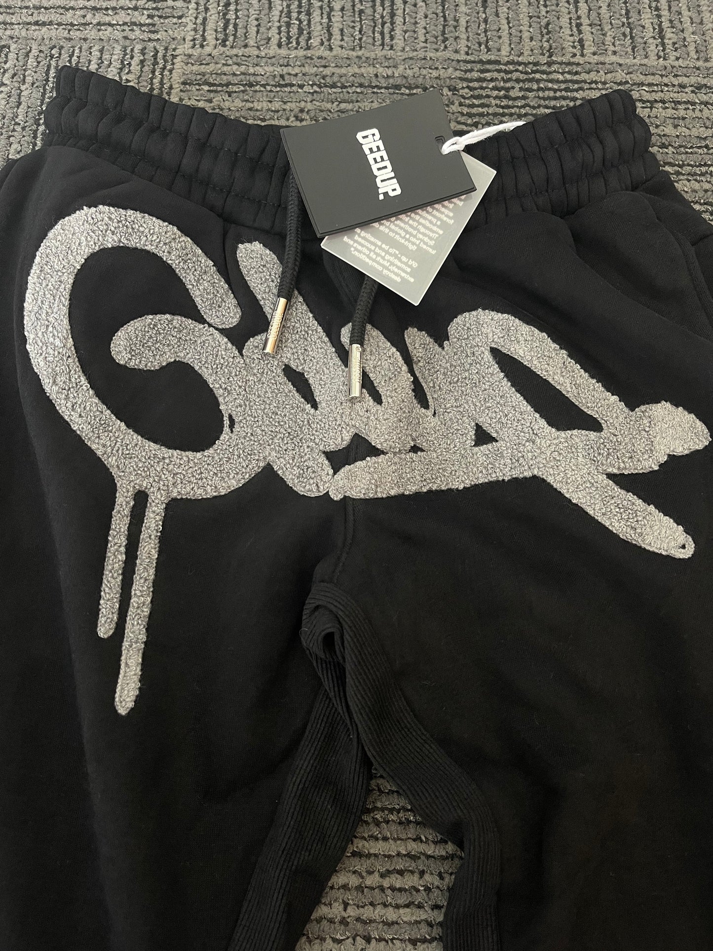 Geedup Handstyle Track Pants 'Black / Grey' (2024)