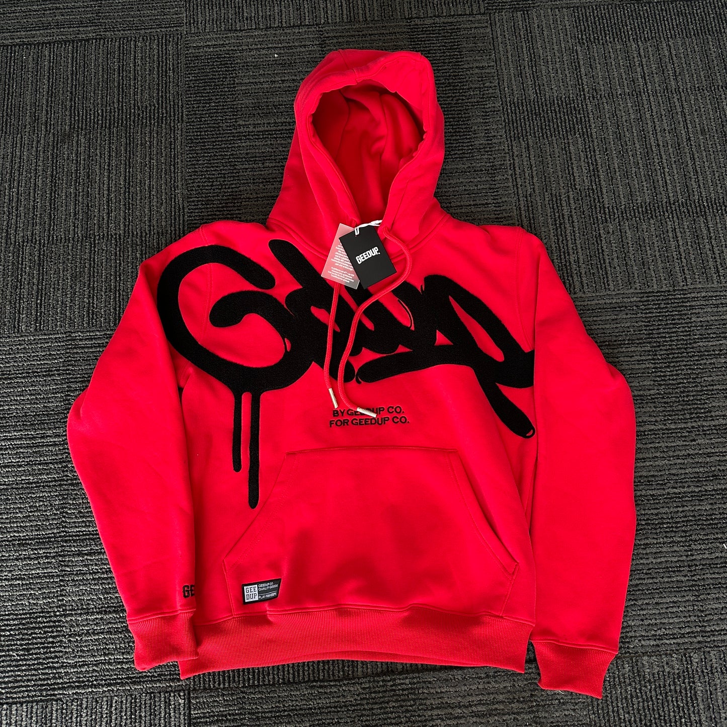 Geedup Handstyle Hoodie 'Red / Black' (2024)