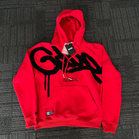 Geedup Handstyle Hoodie 'Red / Black' (2024)