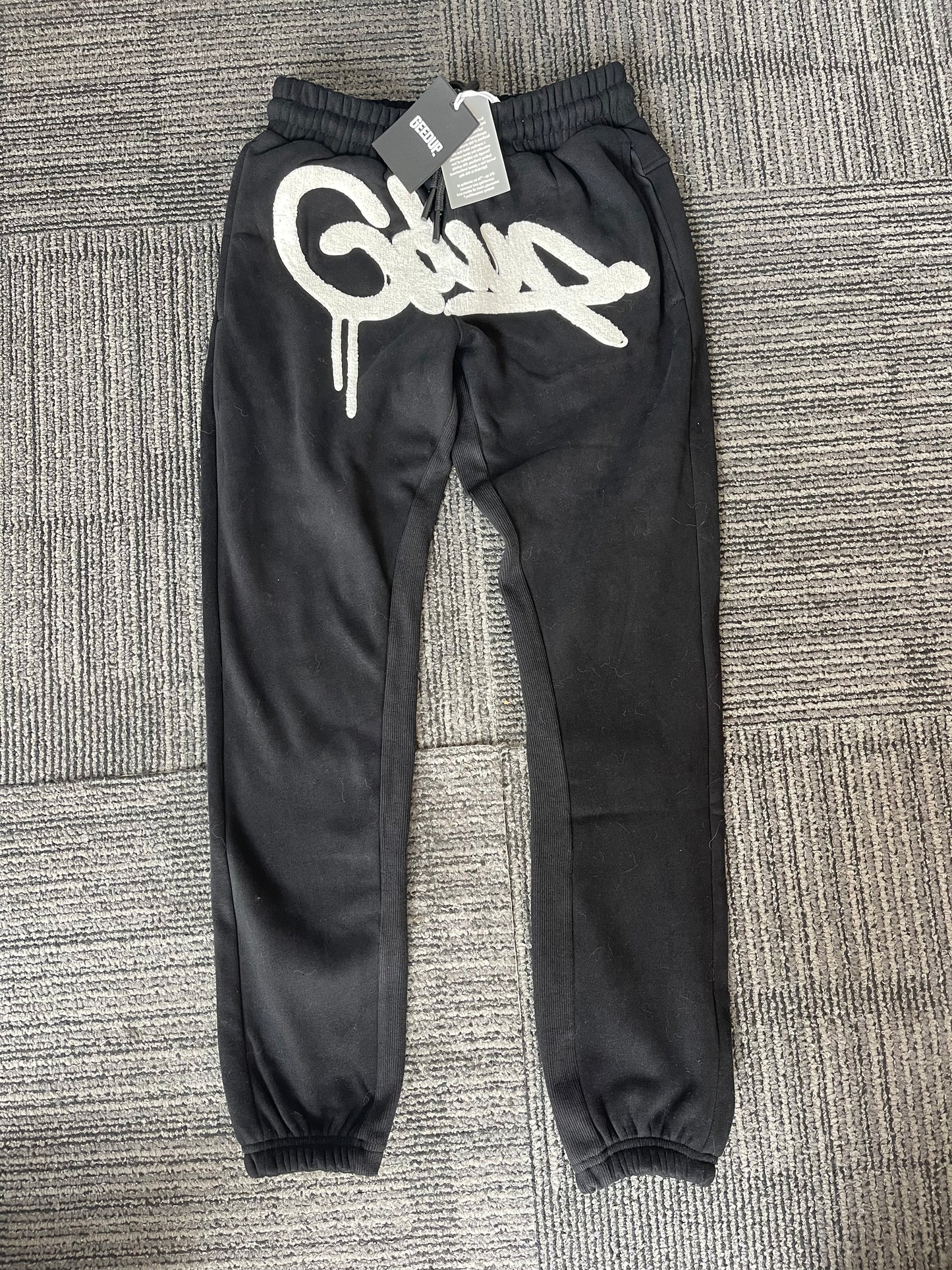 Geedup Handstyle Track Pants 'Black White' (2023)