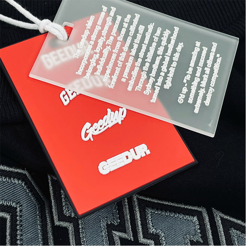 Geedup Team Logo/Handstyle Track Pants 'Black / Grey / White' (2025)