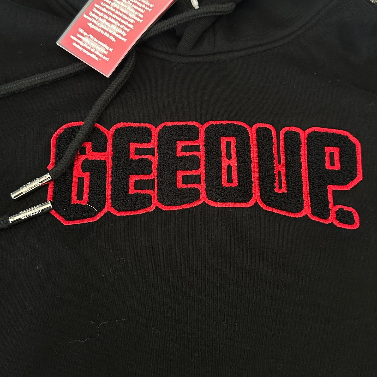 Geedup Play For Keeps Hoodie 'Black / Black Red' (2024)