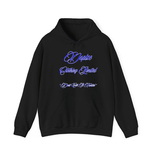 DCL DGIT Blue Script Black Hood
