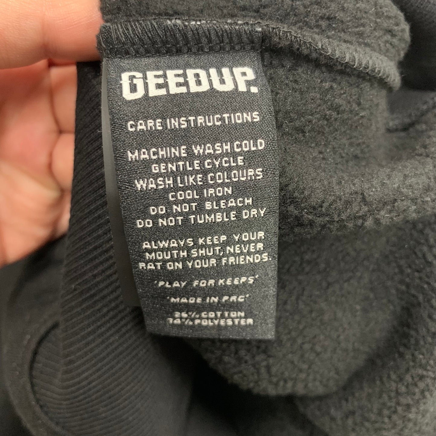 Geedup OS Handstyle Hoodie 'Black' (2025)