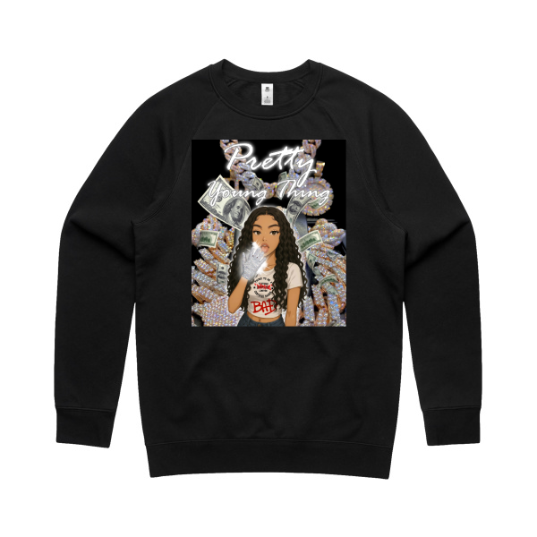 DCL PYT Pretty Young Thing Black Crew Neck
