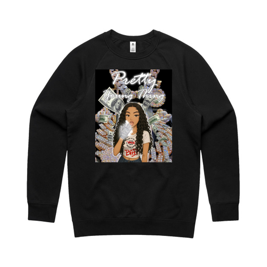 DCL PYT Pretty Young Thing Black Crew Neck