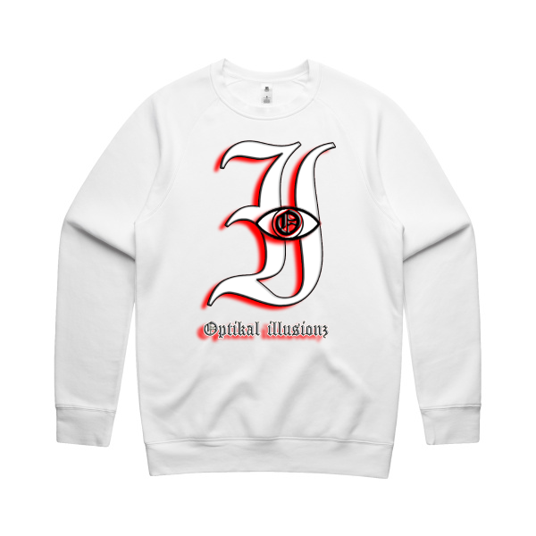 DCL Optikal illusionz Red White Crew Neck
