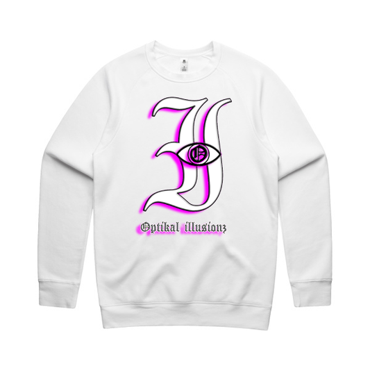 DCL Optikal illusionz Pink White Crew Neck