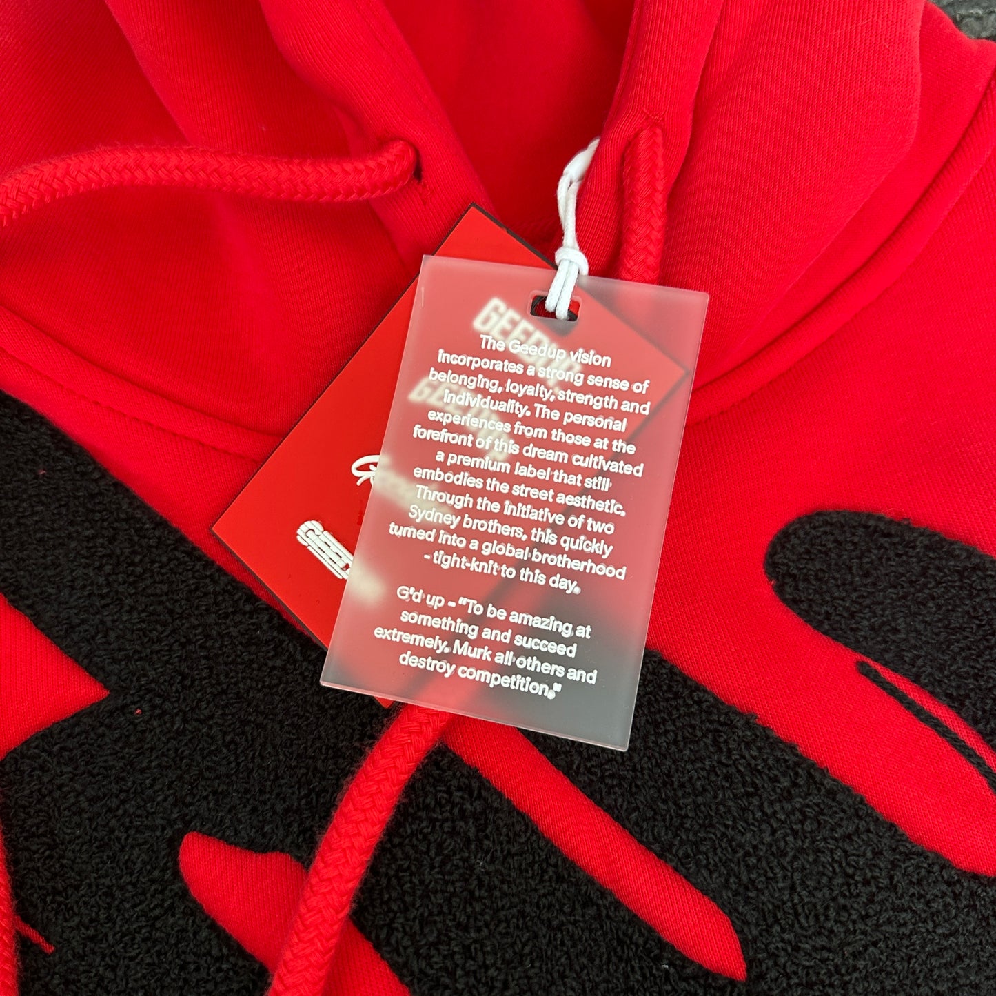 Geedup Handstyle Hoodie 'Red / Black' (2024)