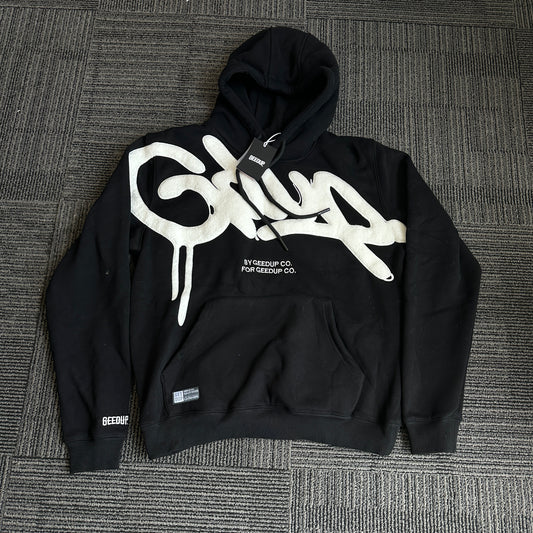 Geedup Handstyle Hoodie 'Black White' (2023)