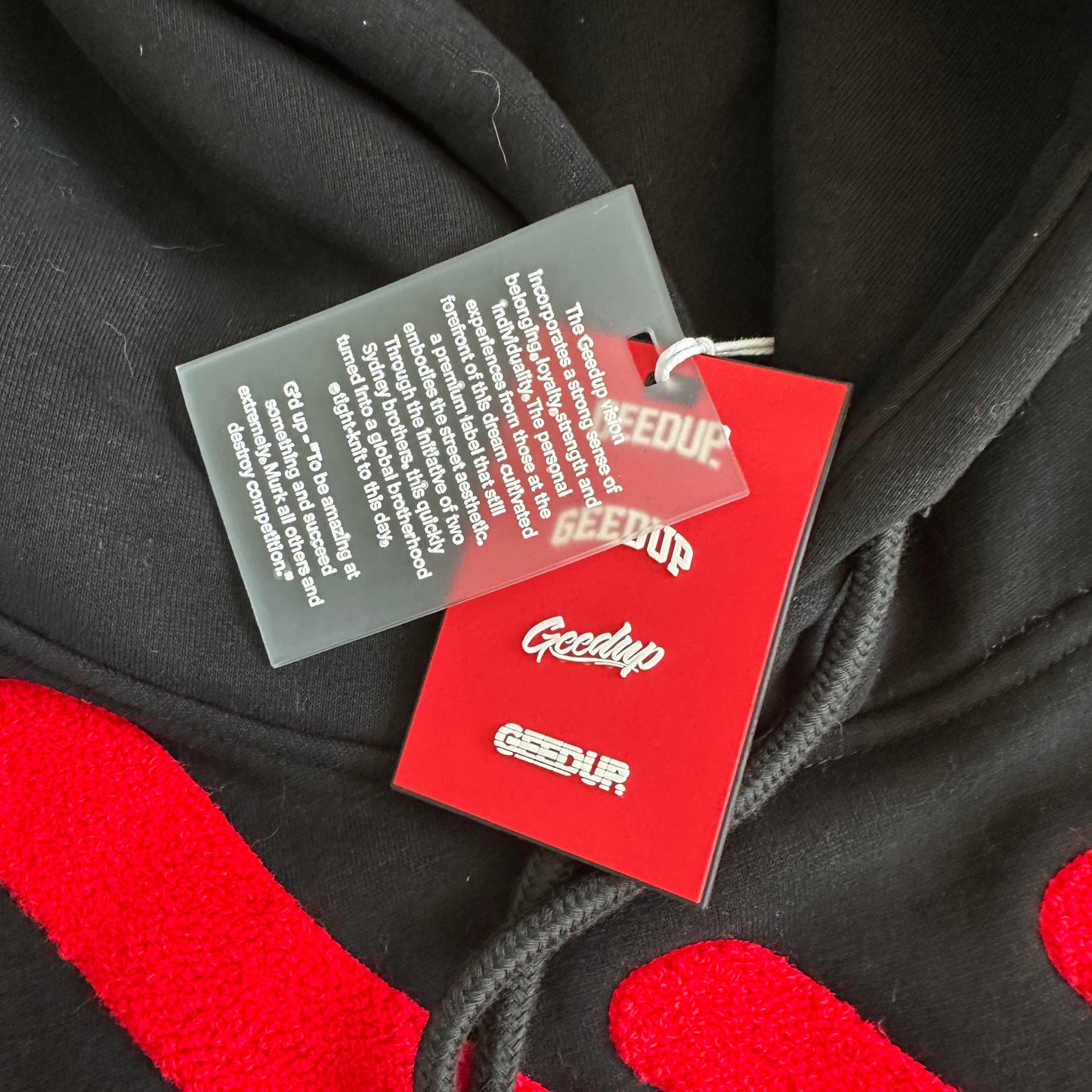 Geedup Handstyle Hoodie 'Black / Red' (2024)