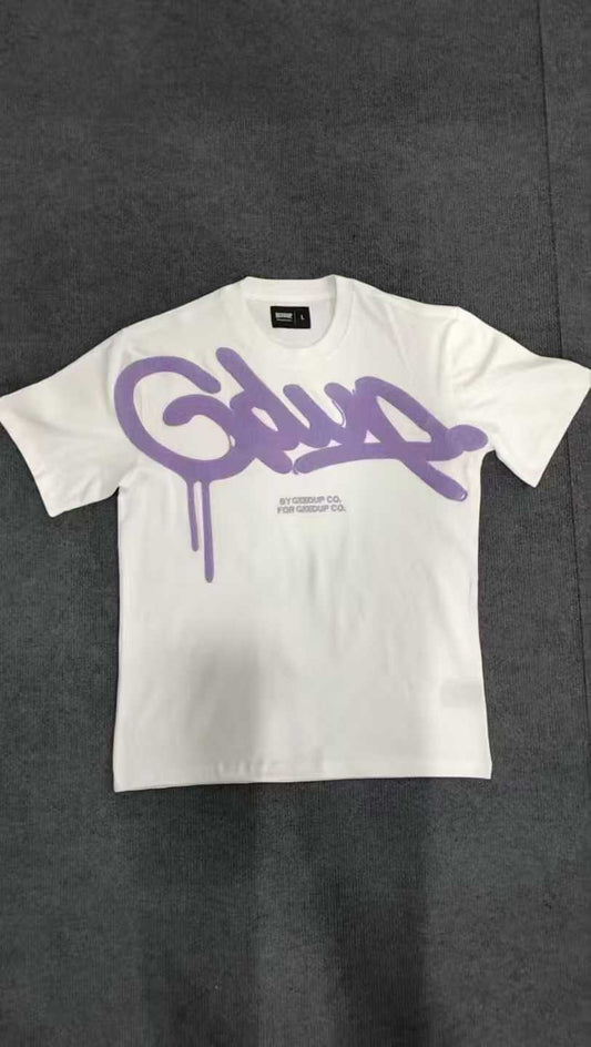 Geedup Handstyle Tee 'White / Lavender' (2024)