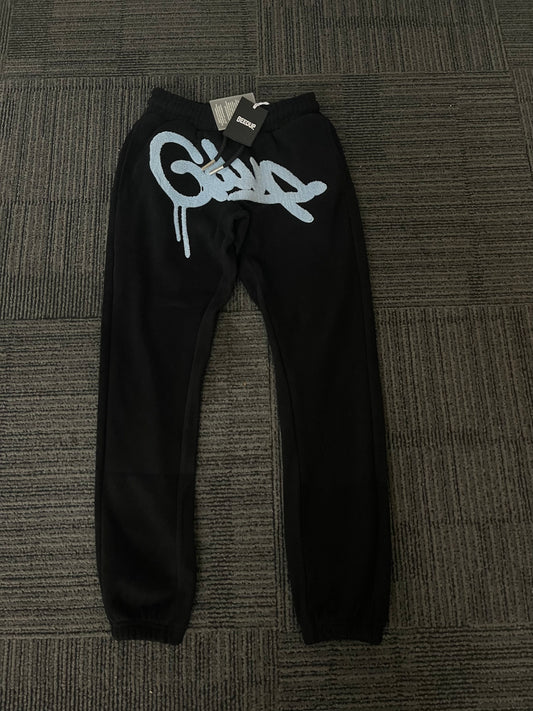 Geedup Handstyle Track Pants 'Black / Baby Blue' (2024)