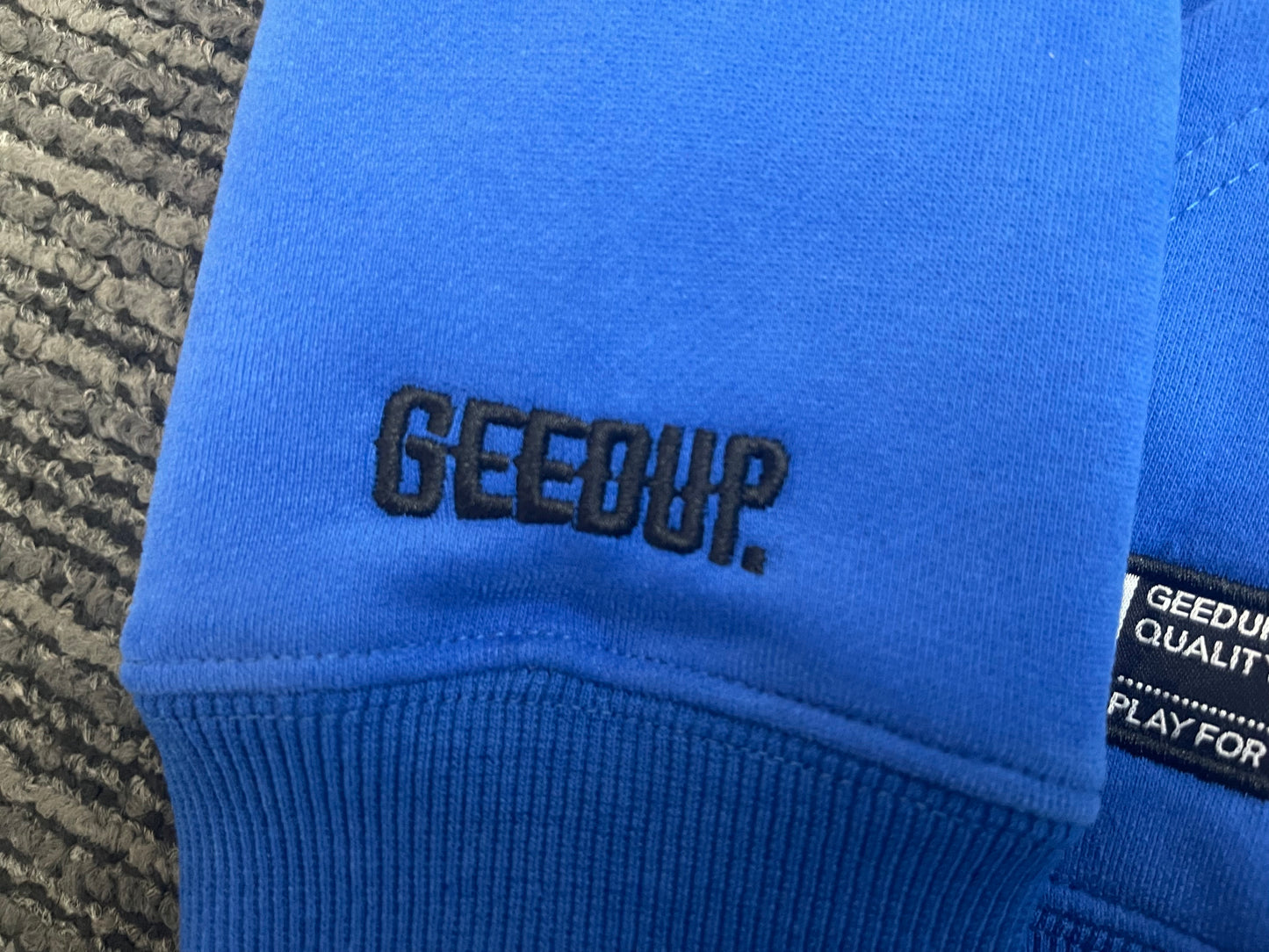 Geedup Handstyle Hoodie 'Royal Blue / Black' (2022)