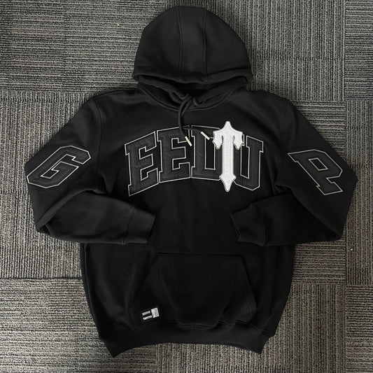 Geedup Co x Trapstar Team Logo x Irongate T Hoodie - Black/White (2025)