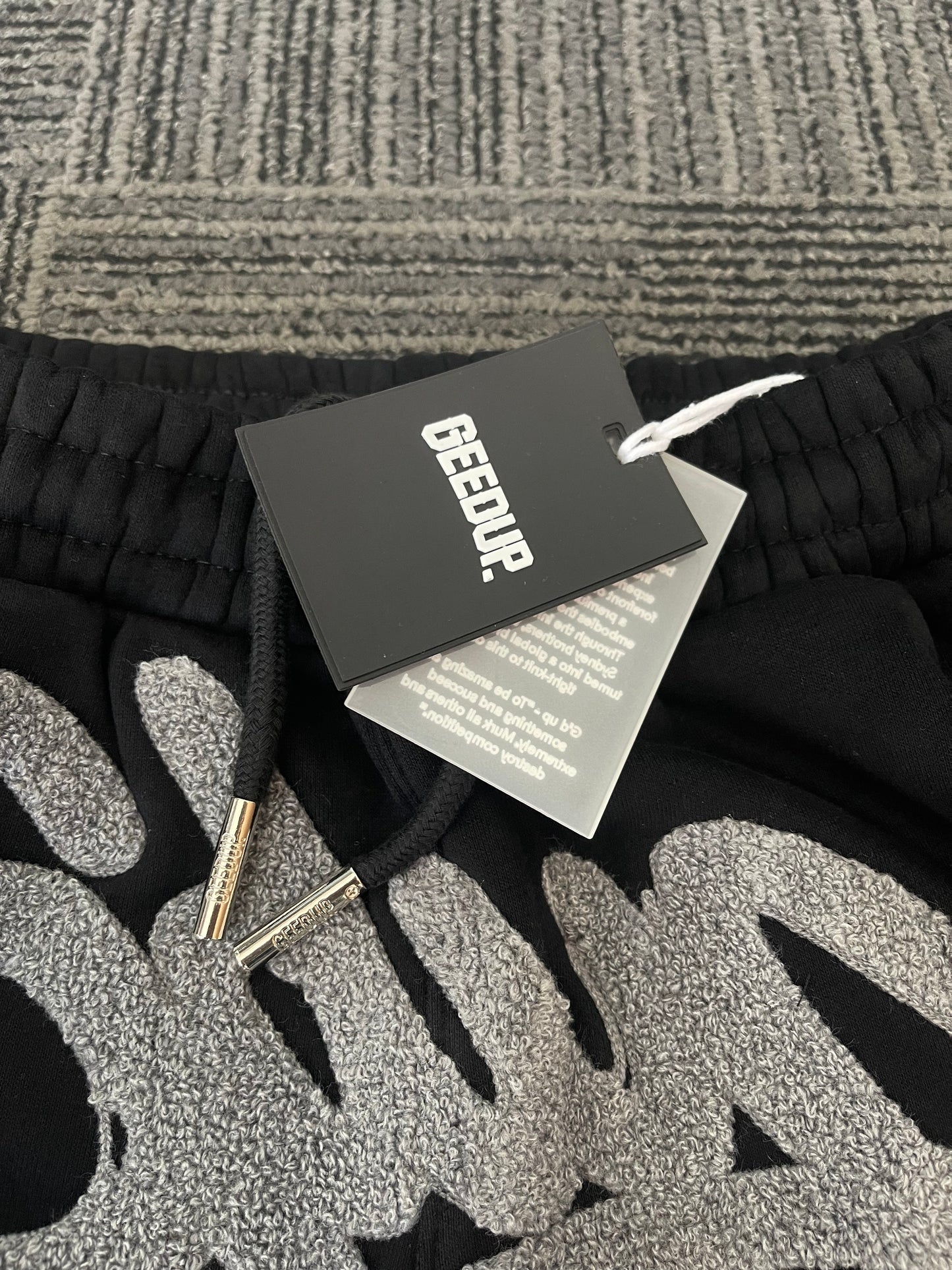 Geedup Handstyle Track Pants 'Black / Grey' (2024)