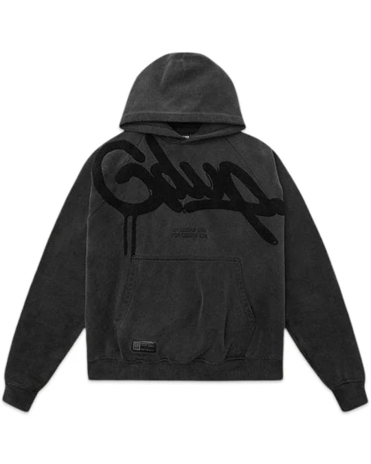 Geedup Handstyle Hoodie in Vintage Washed Black
