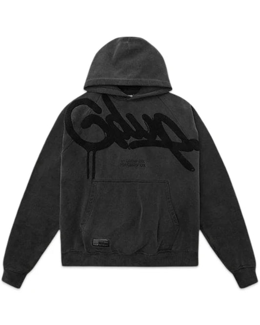 Geedup Handstyle Hoodie in Vintage Washed Black