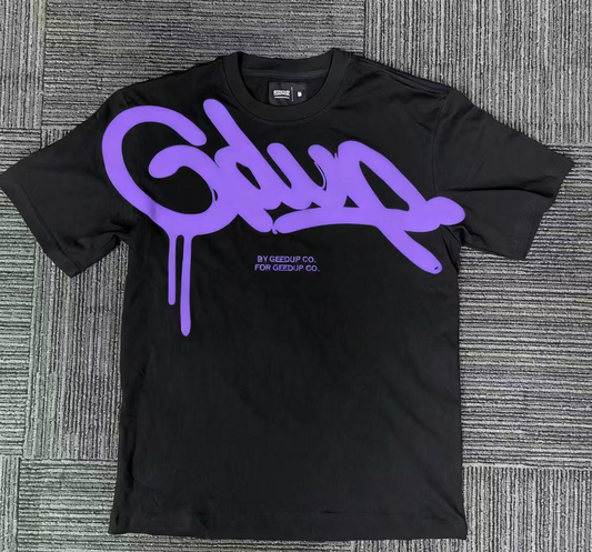 Geedup Handstyle Tee 'Black / Lavender' (2024)