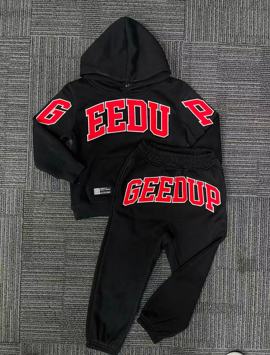 Geedup Team Logo  - 'Black / White / Red' Baby Track Set (2025)