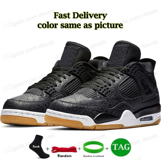 Jordan 4 Black Laser-Gum Light Brown