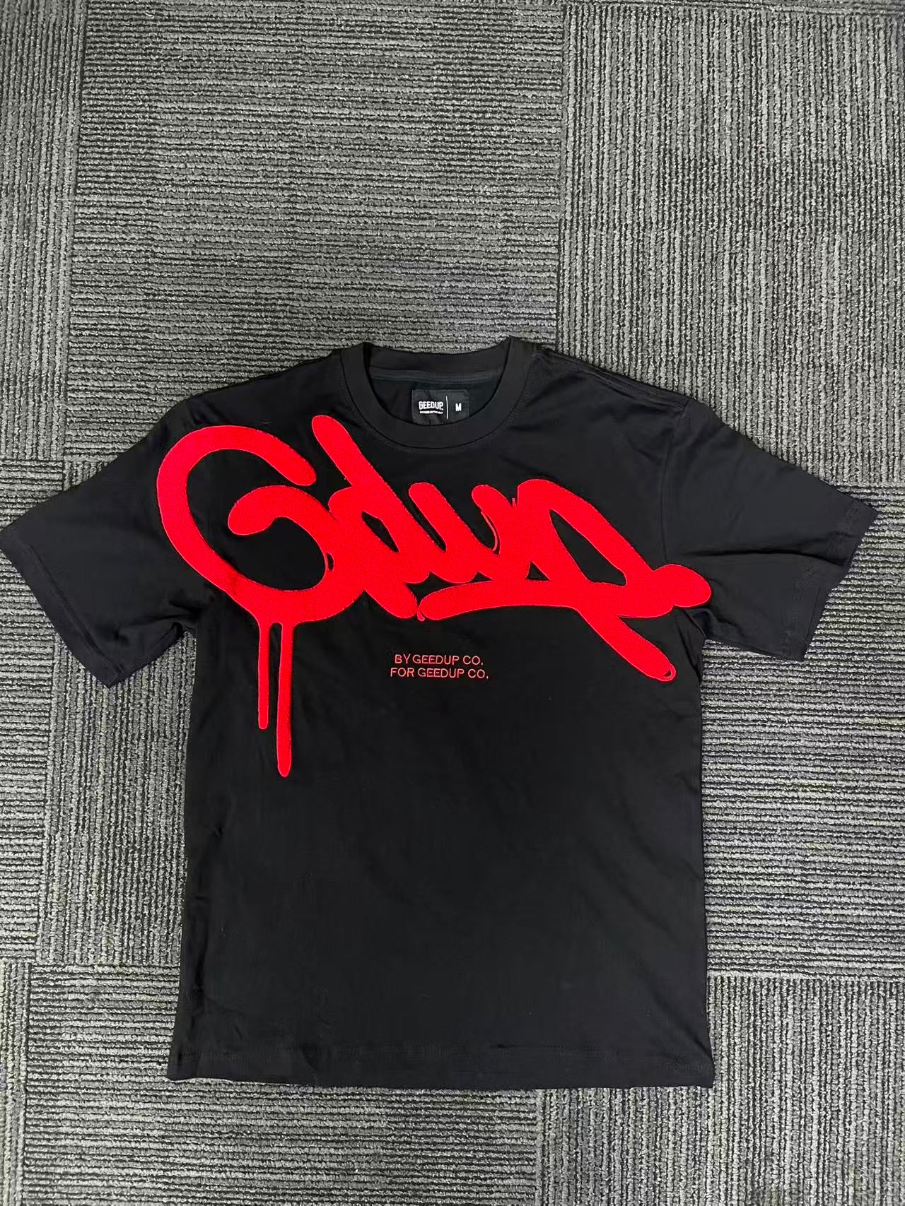 Geedup Handstyle Tee 'Black / Red' (2024)