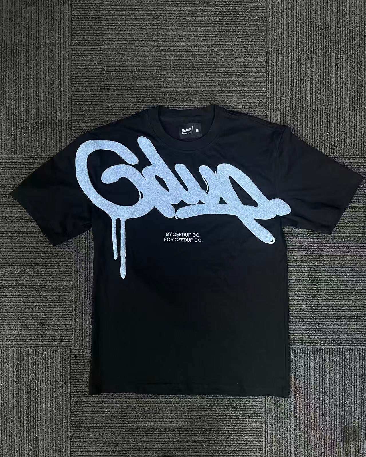 Geedup Handstyle Tee 'Black / Baby Blue' (2024)