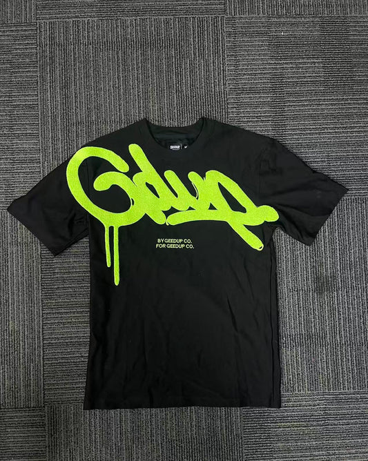 Geedup Handstyle Tee 'Black Yellow' (2022)