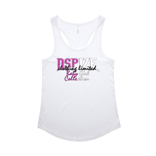 DCL Baby Girl Collection White Mali Racerback Singlet