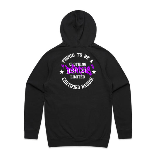 DCL Certified Baddie Purple Tag Black ood