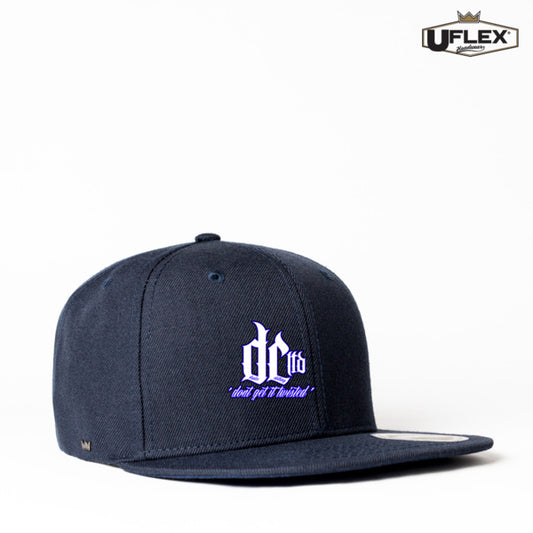 DCL DC Ltd DGIT U Flex Snap Back Flat Peak Navy Blue Cap