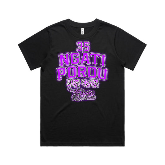 DCL 35 Ngati Porou East Coast Coasty Girl Purple/Black Tee