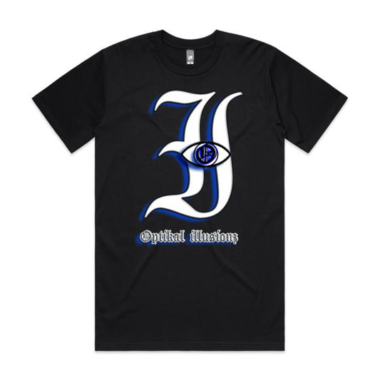 DCL Optikal illusionz Blue Black Tee