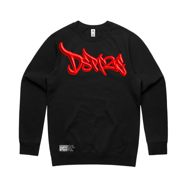 DCL Handstyle Red / Black Crew Neck