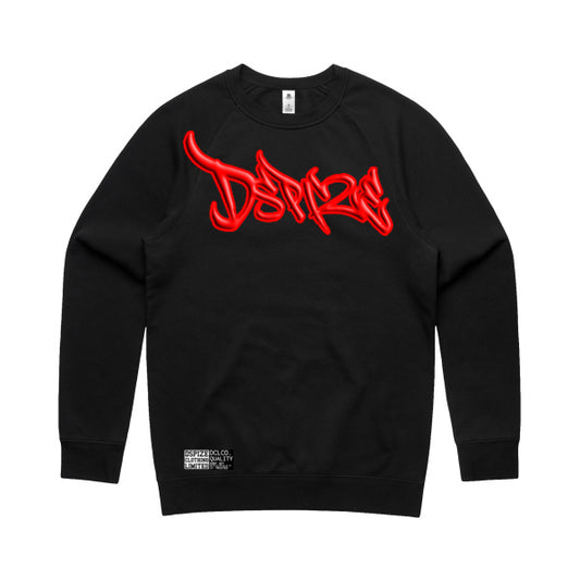 DCL Handstyle Red / Black Crew Neck