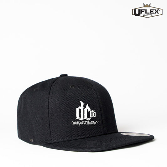 DCL DC Ltd DGIT U Flex Snap Back Flat Peak Black Cap