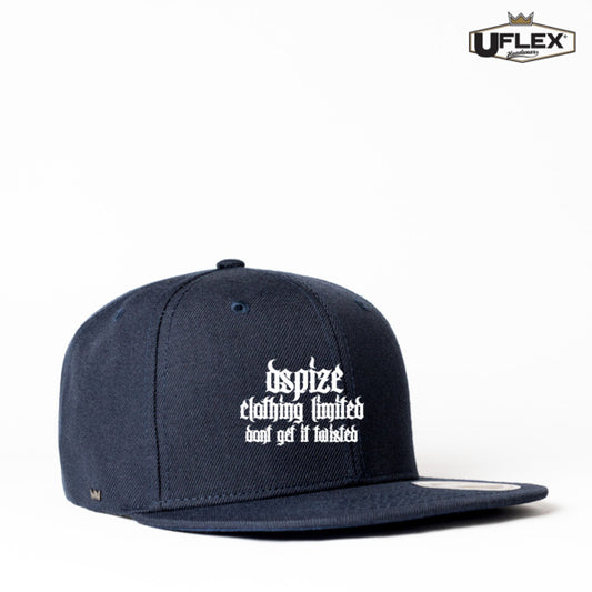 DCL DGIT Bad Manners U Flex Snap Back Flat Peak Navy Blue Cap