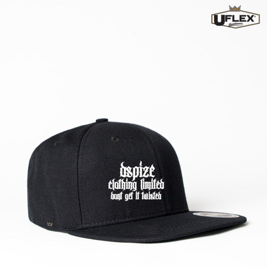 DCL DGIT Bad Manners U Flex Snap Back Flat Peak Black Cap