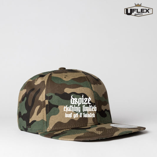 DCL DGIT Bad Manners U Flex Snap Back Flat Peak Army Camo Cap
