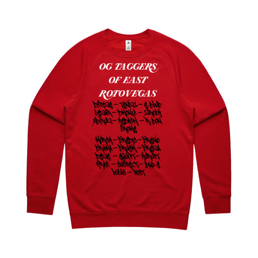 DCL OG Taggers Of East Rotovegas Red Crew Neck