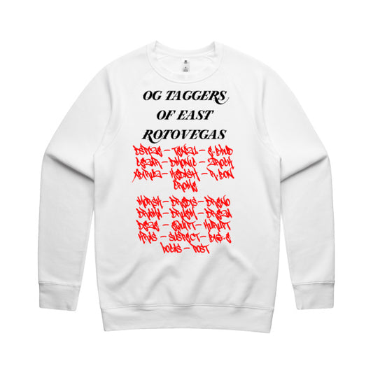 DCL OG Taggers Of East Rotovegas White Crew Neck