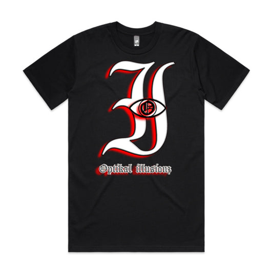 DCL Optikal illusionz Red Black Tee