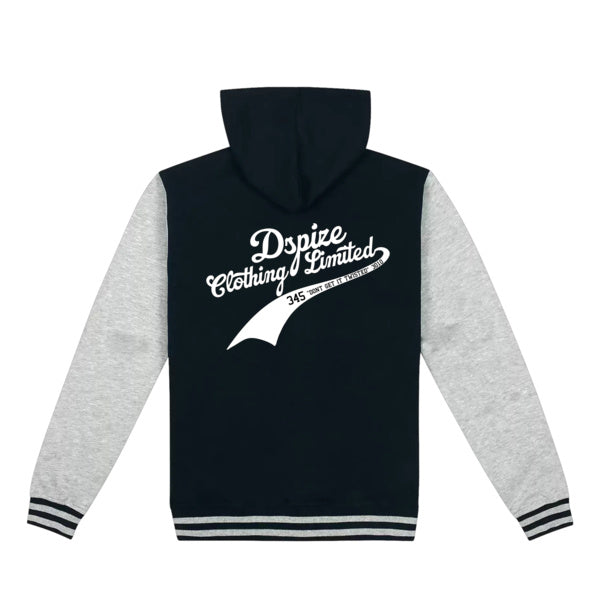 DCL DGIT LA Baseball Hooded Style Letterman White/Black/Grey Jacket