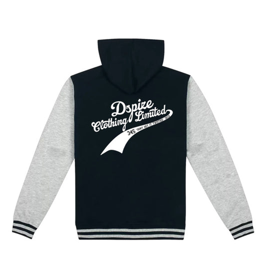 DCL DGIT LA Baseball Hooded Style Letterman White/Black/Grey Jacket