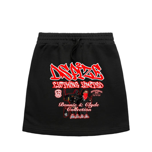 DCL Bonnie & Clyde Collection Black Terry Skirt