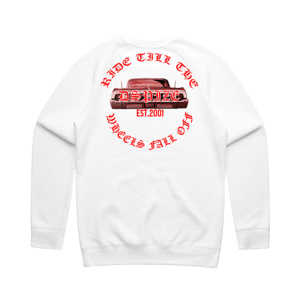 DCL Dspize Ride Till The Wheels Fall Off Red/White Crew Neck