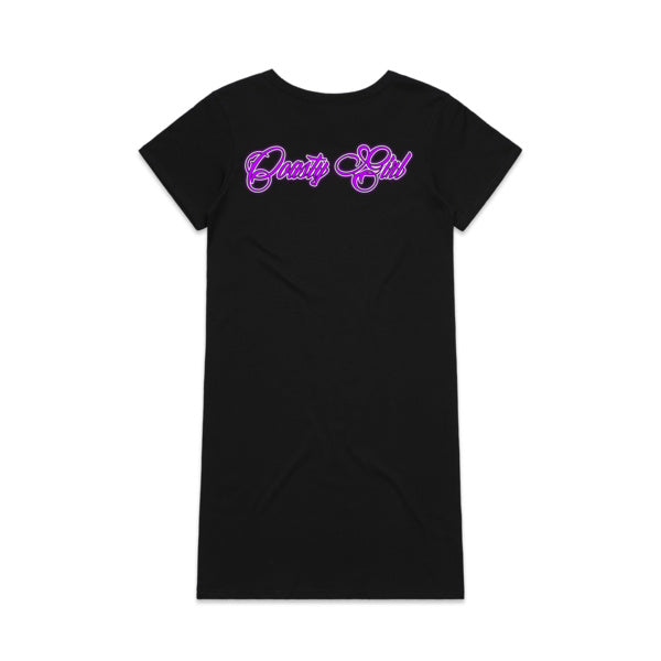 DCL 35 Ngati Porou East Coast Coasty Girl Mika Organic Purple/Black Dress