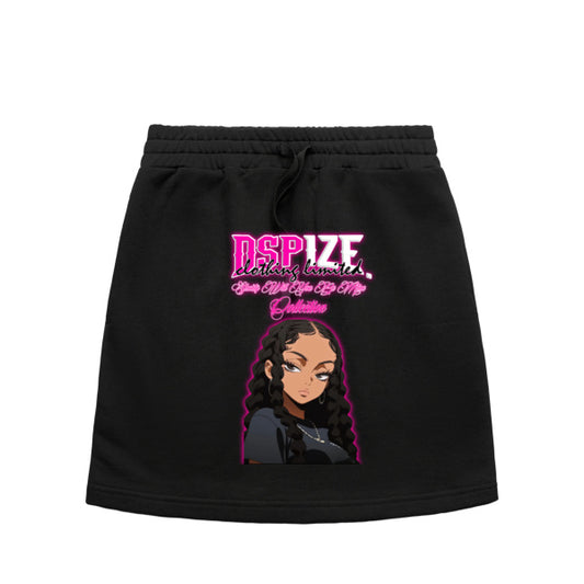 DCL Shorty Will You Be Mine Collection Black Terry Skirt